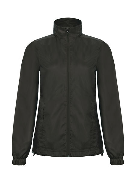 Veste personnalisée femme manches longues avec capuche | ID.601 women Midseason Windbreaker Black