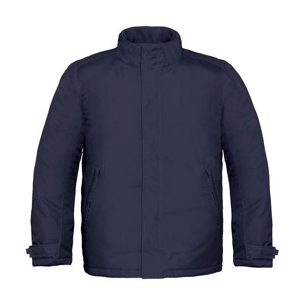 Veste publicitaire homme avec capuche | Real+ men Heavy Weight Jacket Navy