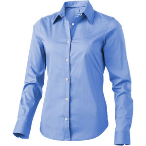 Chemise publicitaire manches longues femme Hamilton Bleu clair