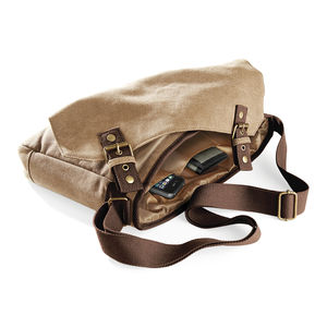 Sac messager vintage publicitaire | Canvas Satchel Sahara