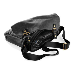 Sac messager vintage publicitaire | Canvas Satchel Vintage Black