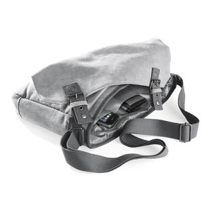 Sac messager vintage publicitaire | Canvas Satchel Vintage Light Grey