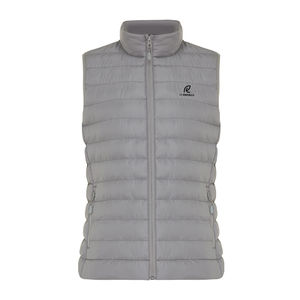 Bodywarmer personnalisé | Bodywarmer femme en polyester recyclé gris argent