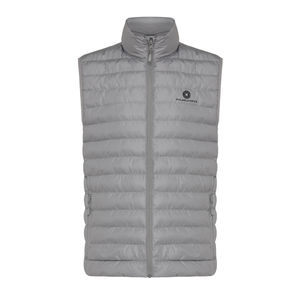 Bodywarmer personnalisé | Bodywarmer homme en polyester recyclé gris argent