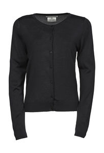 Cardigan publicitaire femme manches longues cintré | Vagur Black