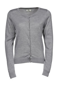 Cardigan publicitaire femme manches longues cintré | Vagur Light Grey