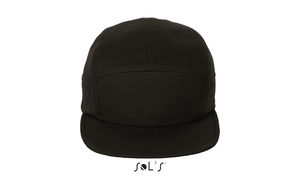 Casquette publicitaire unicolore 5 panneaux | Parker Noir