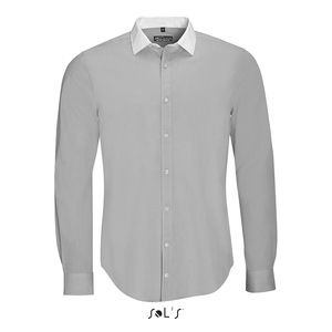 Chemise publicitaire homme fil à fil | Belmont Men Gris perle