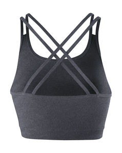 Brassière publicitaire femme sans manches cintré | Fitness Women`s Crop Top Phantom Grey