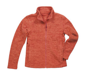 Polaire publicitaire femme manches longues | Active Fleece Melange Jacket Women Pumpkin