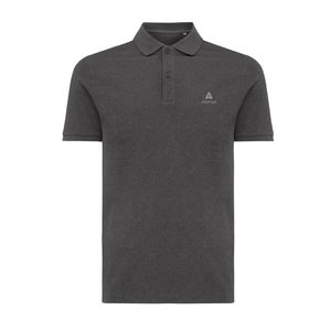 Polo personnalisé | Polo en coton piqué et recyclé heather anthracite