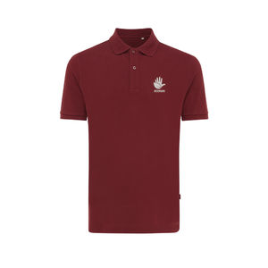 Polo personnalisé | Polo en coton piqué et recyclé rouge bordeaux