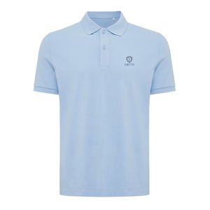 Polo personnalisé | Polo en coton piqué et recyclé Sky Blue