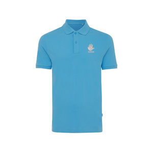 Polo personnalisé | Polo en coton piqué et recyclé tranquil blue