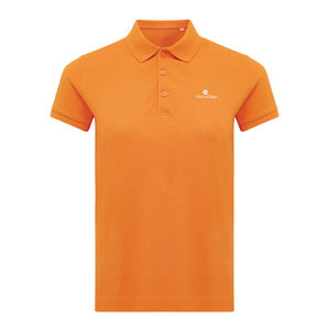 Polo personnalisé | Polo en coton recyclé Femme Orange