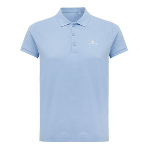 Polo personnalisé | Polo en coton recyclé Femme Sky Blue