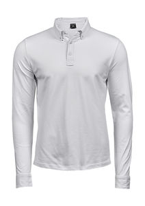 Polo publicitaire cintré homme manches longues | Rynkeby White