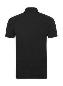 Polo publicitaire homme manches courtes raglan | Ravenel Black