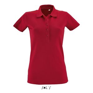 Polo personnalisé coton élasthanne femme | Phoenix Women Rouge