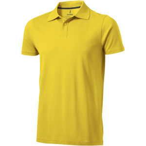 Polo personnalisé manches courtes pour hommes Seller Jaune