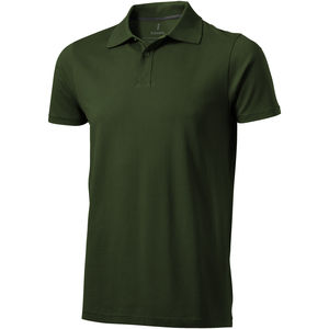 Polo personnalisé manches courtes pour hommes Seller Vert militaire