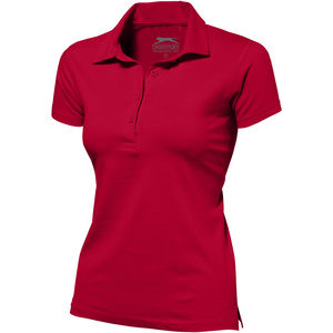 Polo publicitaire en jersey manches courtes pour femmes Let Rouge