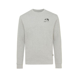 Pull personnalisé | Pull à col rond en coton recyclé non teinté Heather Grey