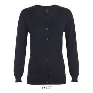 Cardigan personnalisé femme col rond | Griffin French marine