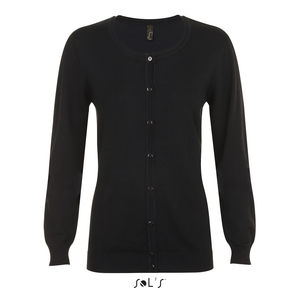 Cardigan personnalisé femme col rond | Griffin Noir