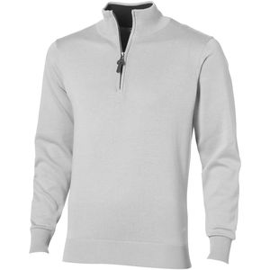 Pullover personnalisé quart zippé Set Gris