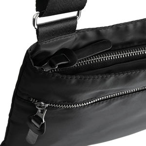 Sac à bandoulière personnalisé unisexe | Onyx Across Body Bag Black