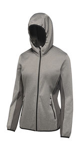 Softshell publicitaire femme manches longues | Amsterdam Hooded Women Seal Grey