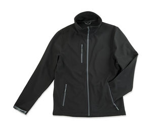 Softshell personnalisé homme manches longues | Active Softshell Jacket Men  Black Opal