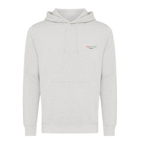 Sweat personnalisé | Sweater à capuche léger en coton recyclé Light heather Grey