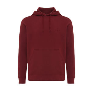 Sweat personnalisé | Sweater à capuche léger en coton recyclé rouge bordeaux