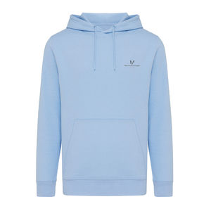 Sweat personnalisé | Sweater à capuche léger en coton recyclé Sky Blue