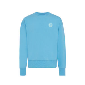 Sweat personnalisé | Sweater à col rond en coton recyclé tranquil blue