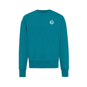 Sweat personnalisé | Sweater à col rond en coton recyclé verdigris