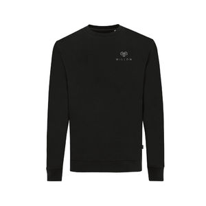 Sweat personnalisé | Sweater à col rond en coton recyclé Noir