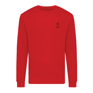 Sweat personnalisé | Sweater à col rond en coton recyclé Rouge