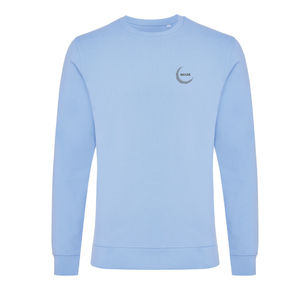 Sweat personnalisé | Sweater à col rond en coton recyclé Sky Blue