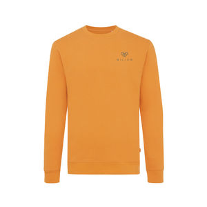 Sweat personnalisé | Sweater à col rond en coton recyclé sundial orange