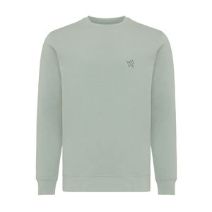 Sweat personnalisé | Sweater léger à col rond en coton recyclé Iceberg green