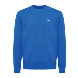 Sweat personnalisé | Sweater léger à col rond en coton recyclé Bleu royal