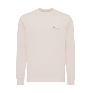 Sweat personnalisé | Sweater léger à col rond en coton recyclé cloud pink