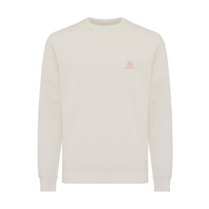 Sweat personnalisé | Sweater léger à col rond en coton recyclé Ivory white