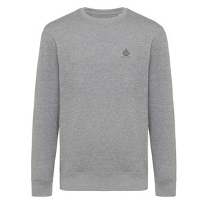 Sweat personnalisé | Sweater léger à col rond en coton recyclé light heather anthracite