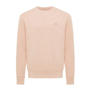 Sweat personnalisé | Sweater léger à col rond en coton recyclé peach nectar