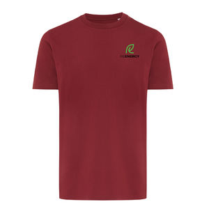 T-shirt personnalisé | T-shirt en coton recyclé rouge bordeaux