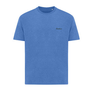 T-shirt personnalisé | T-shirt coupe boxy en coton recyclé Heather Blue